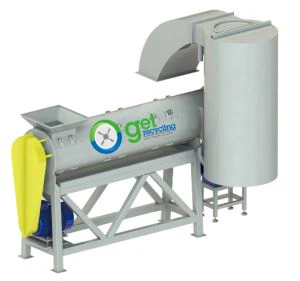 Etikečių valiklis / luptuvas kietam plastikui iš PET butelių perdirbimo linijos